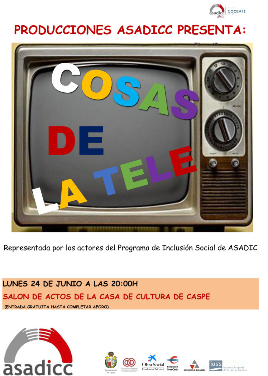 Asadicc celebra el final de curso con la obra teatral “Cosas de la tele”