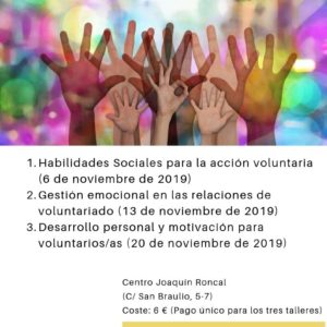 ¡Apúntate al taller Gestión emocional en las relaciones de voluntariado!