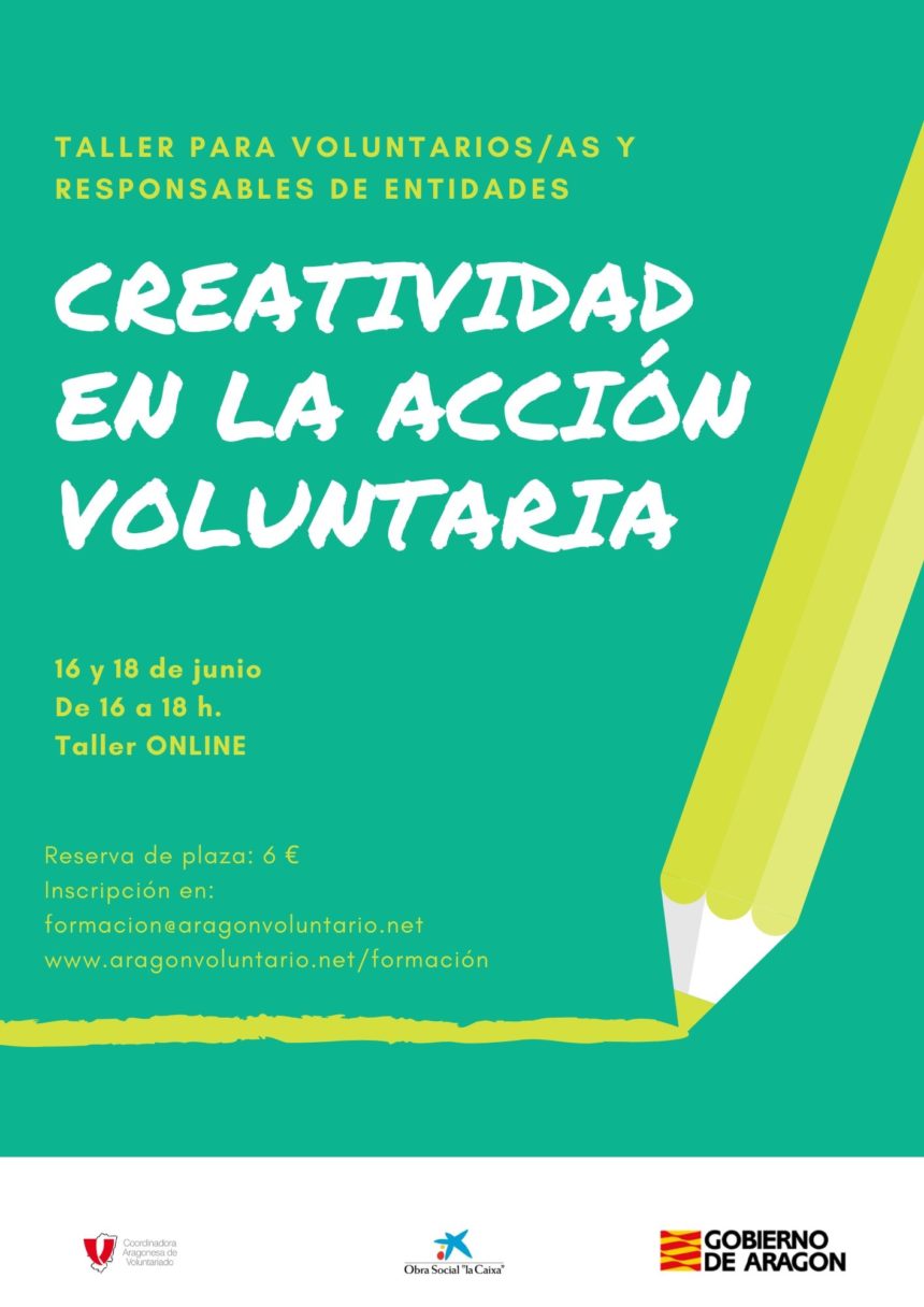 Apúntate al taller online para voluntari@s “Creatividad en la acción voluntaria”