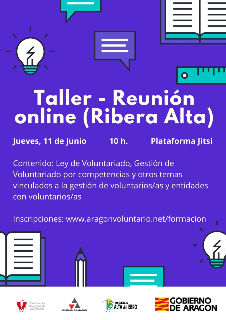 Participa en nuestras tertulias online sobre voluntariado en Ribera Alta y Calatayud