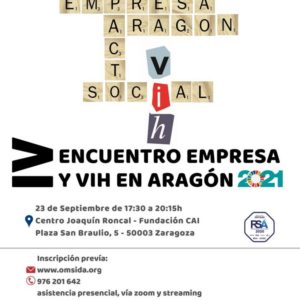 OMSIDA impulsa el IV Encuentro Empresa y VIH en Aragón