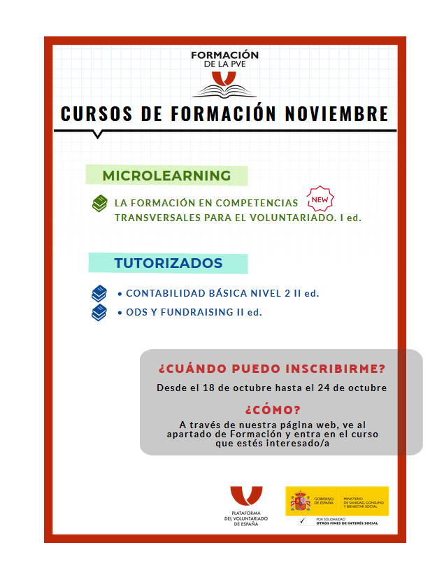 Nuevos talleres de la Plataforma de Voluntariado de España