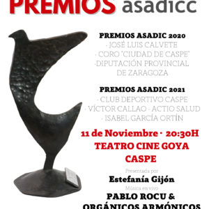 Llegan los XIX Premios Asadicc con una gala en el Teatro Cine Goya de Caspe