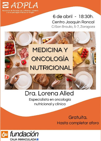 Charla saludable «Medicina y oncología nutricional» de ADPLA