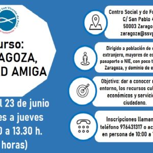 La Sociedad San Vicente de Paúl organiza el curso «Zaragoza, ciudad amiga»
