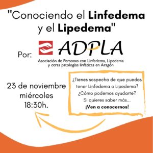 Charla «Conociendo el Linfedema y el Lipedema» de ADPLA