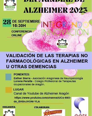 Alzheimer Aragón organiza la ponencia «Validación de las terapias no farmacológicas»