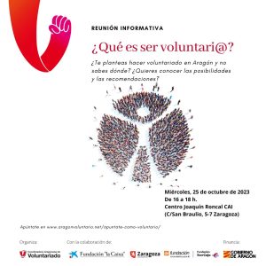 Nueva reunión informativa para conocer los programas de voluntariado en Aragón