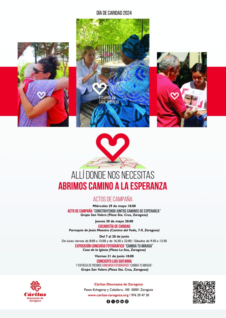 Cáritas pone en marcha la campaña “Caridad 2024: Allí donde nos necesitas. Abrimos camino a la esperanza”