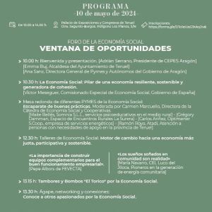 Cepes Aragón organiza en Teruel el “Foro de la Economía Social: Ventana de oportunidades”