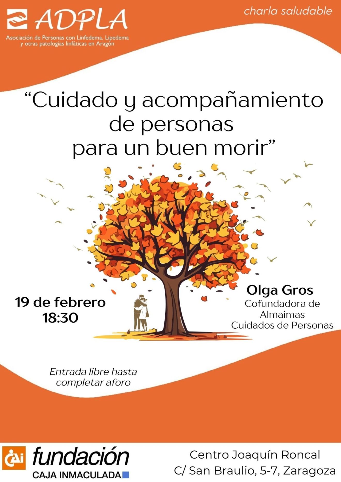 Charla saludable de ADPLA: ＂Cuidado y acompañamiento de personas para un buen morir＂