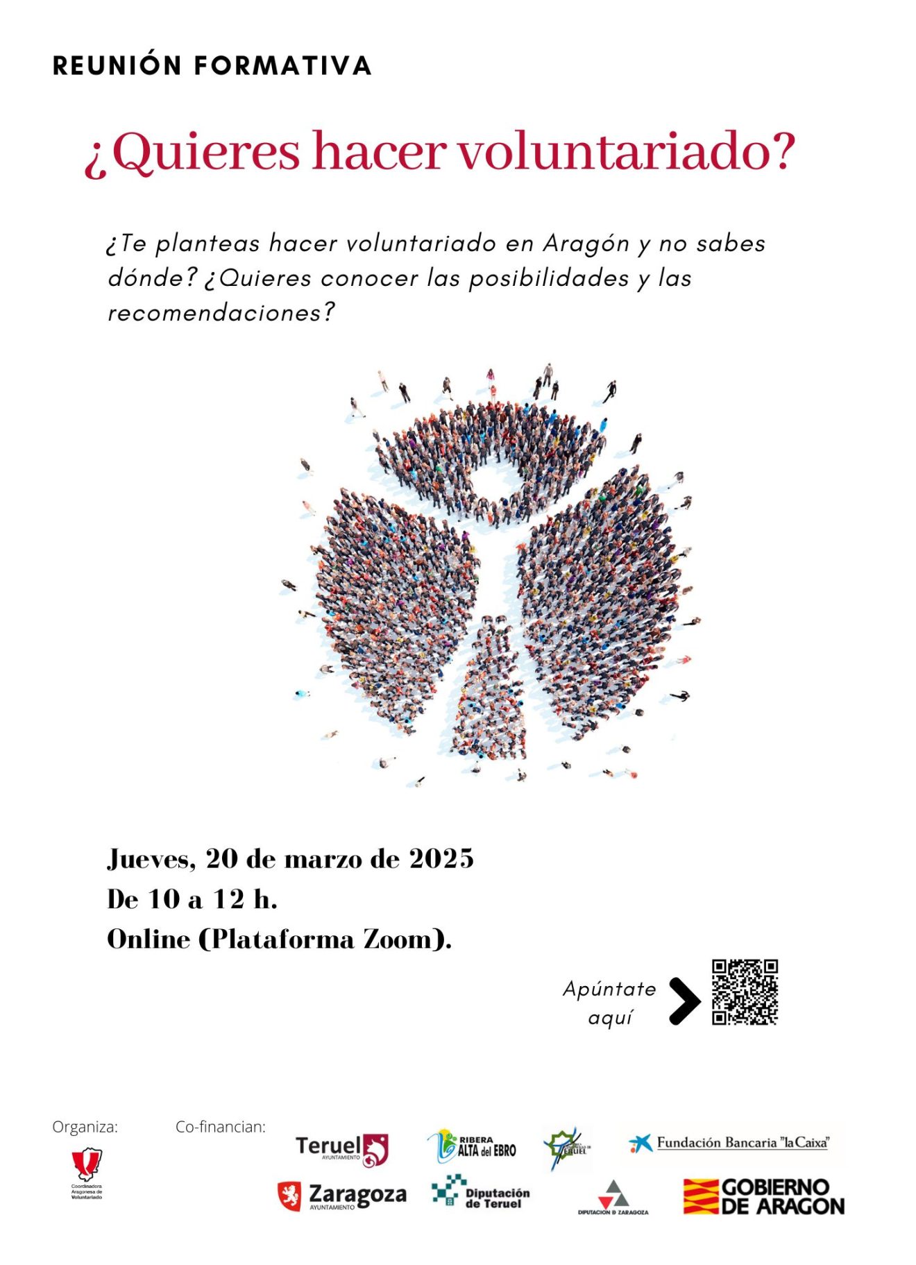 Nueva reunión online para personas interesadas en hacer voluntariado en Aragón