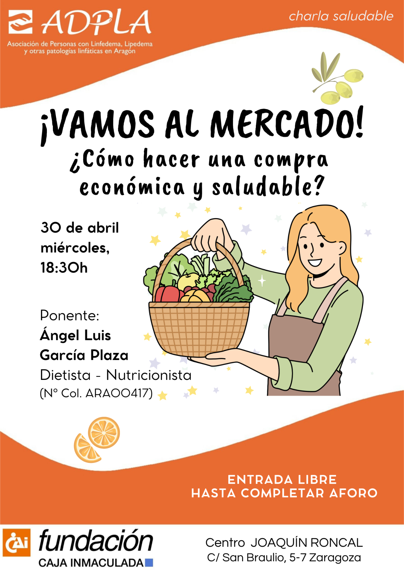 Charla saludable de ADPLA ＂¡Vamos al mercado!＂