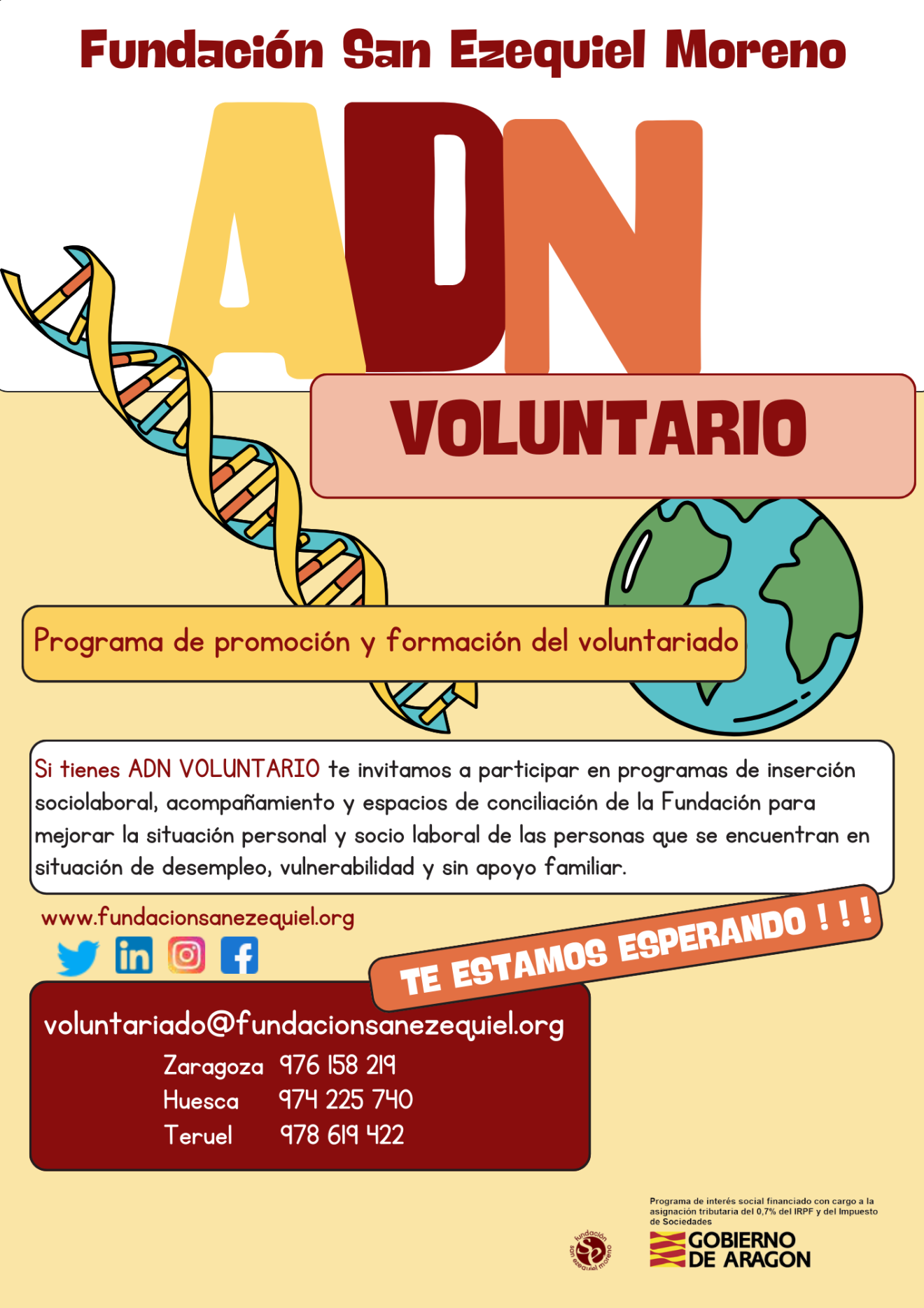 La Fundación San Ezequiel Moreno lanza el programa ＂ADN Voluntario＂