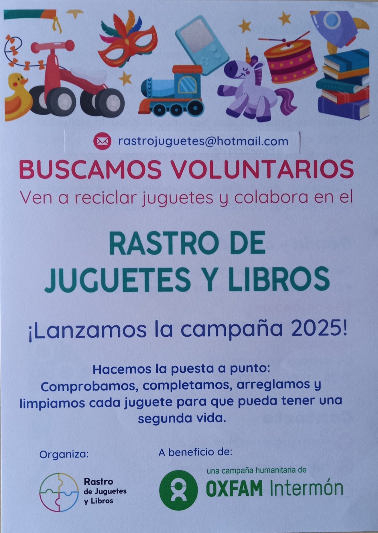 Rastro de Juguetes y Libros empieza su campaña navideña