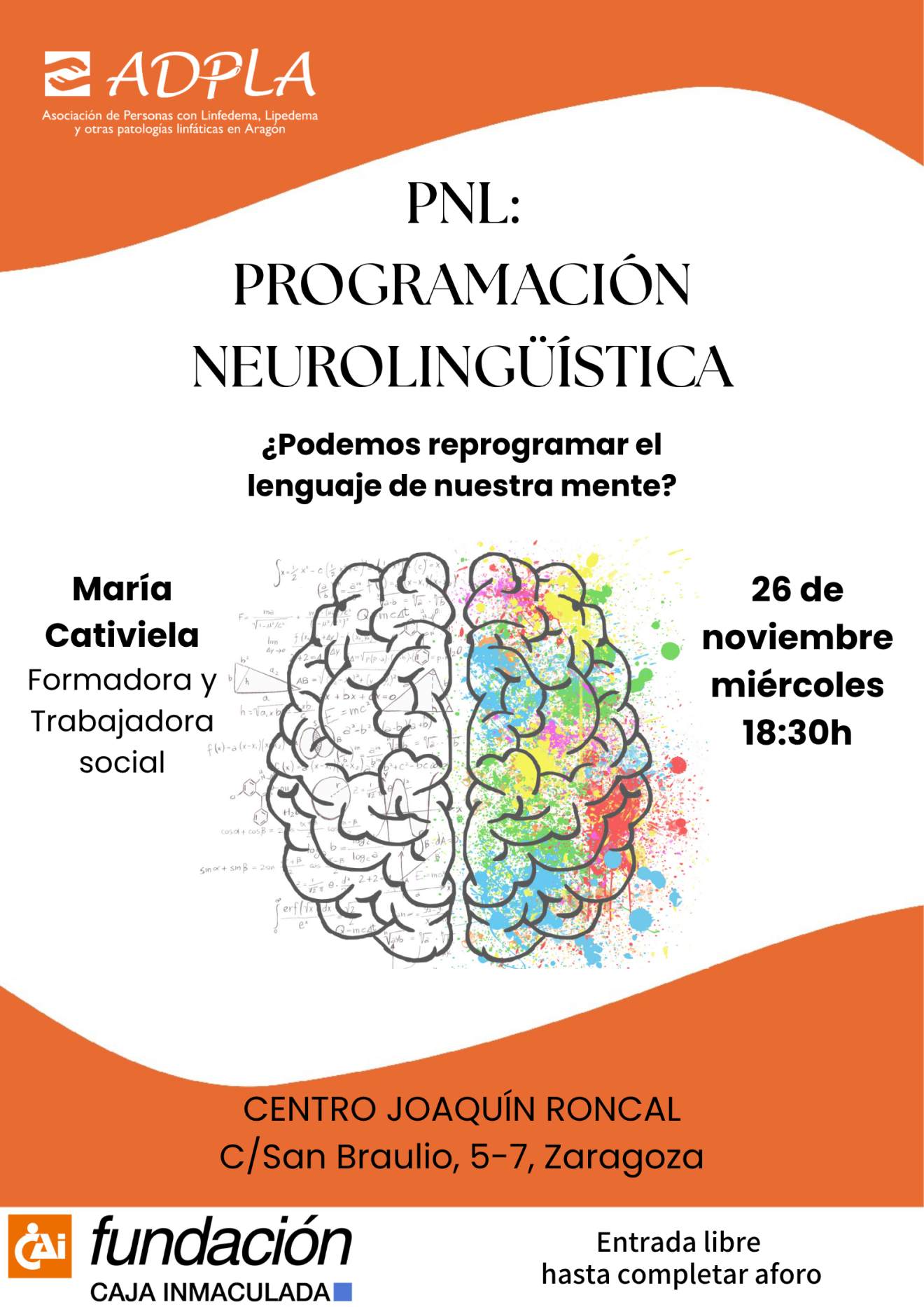 ADPLA organiza la charla ¡Aprende a transformar el lenguaje de tu mente!
