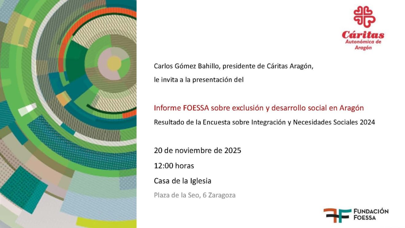 Cáritas Aragón presenta los resultados del Informe FOESSA