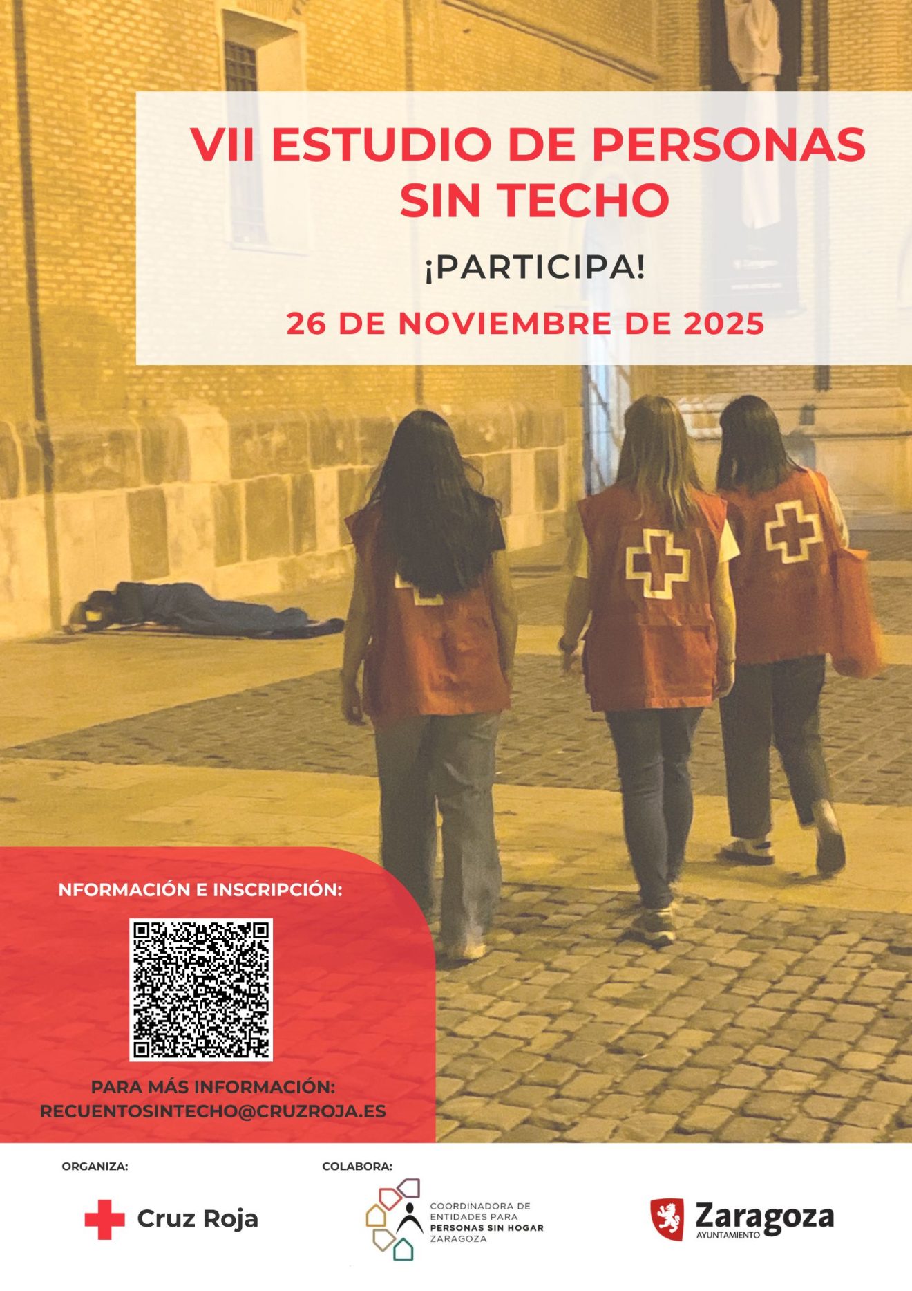 Participa en el estudio de personas sin techo en Zaragoza, impulsado por Cruz Roja