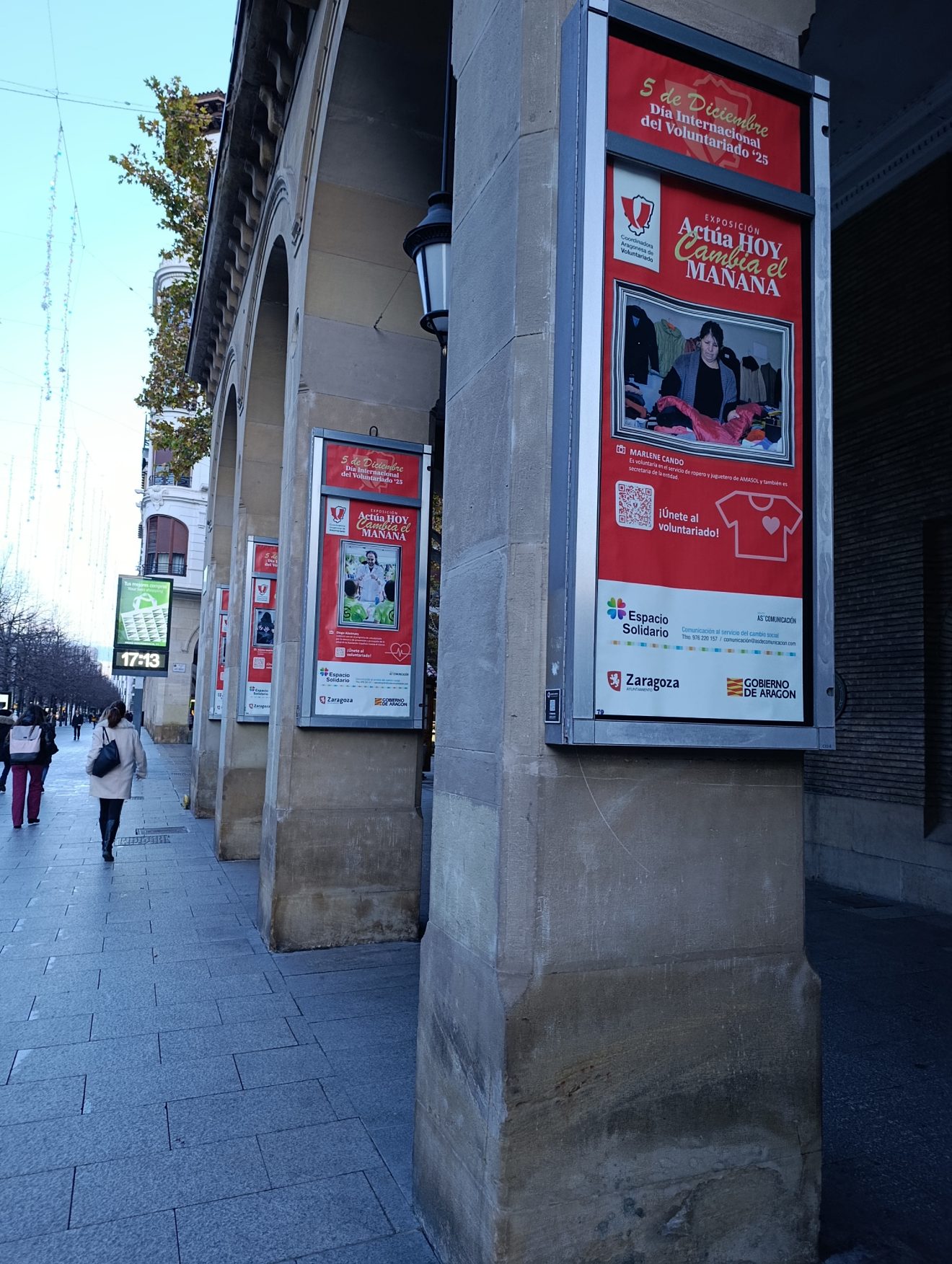 No te pierdas la exposición ＂Ponle Cara al Voluntariado＂ en el paseo de la Independencia de Zaragoza