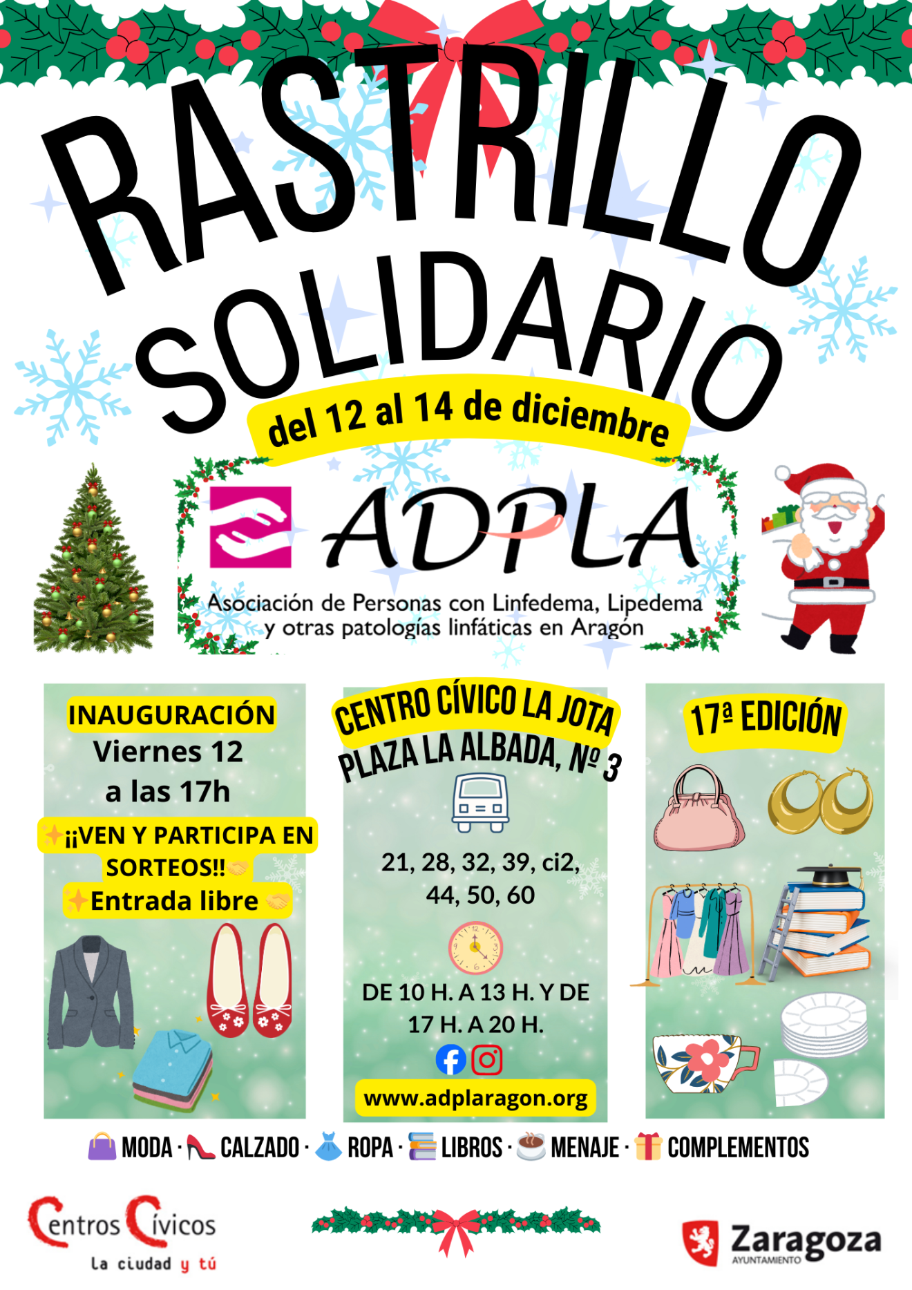 ADPLA Organiza su 17º Rastrillo Solidario en Zaragoza