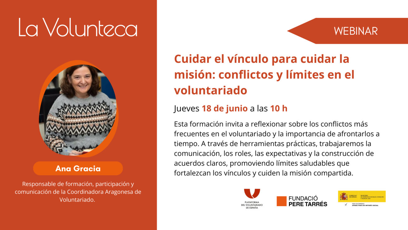 En junio impartiremos ＂Cuidar el vínculo para cuidar la misión＂ en Volunteca