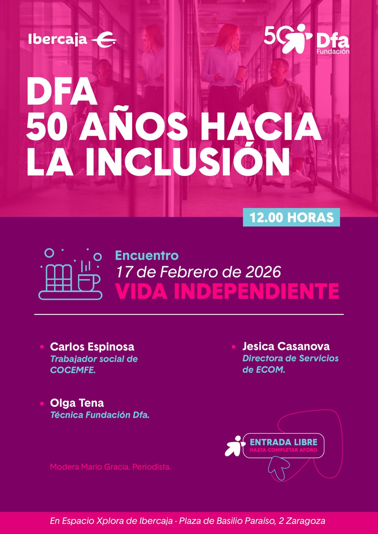 El modelo de vida independiente, eje de un nuevo encuentro del ciclo '50 años hacia la inclusión'