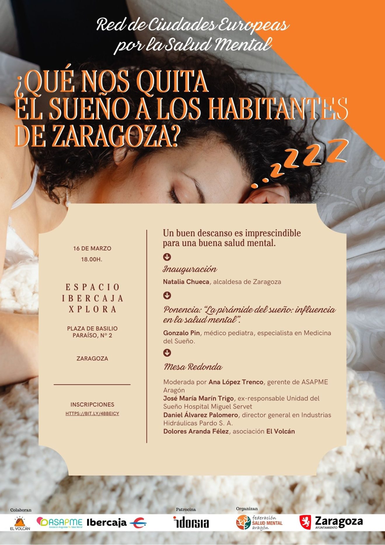 Jornada ＂¿Qué nos quita el sueño a los habitantes de Zaragoza＂ de Asapme Aragón