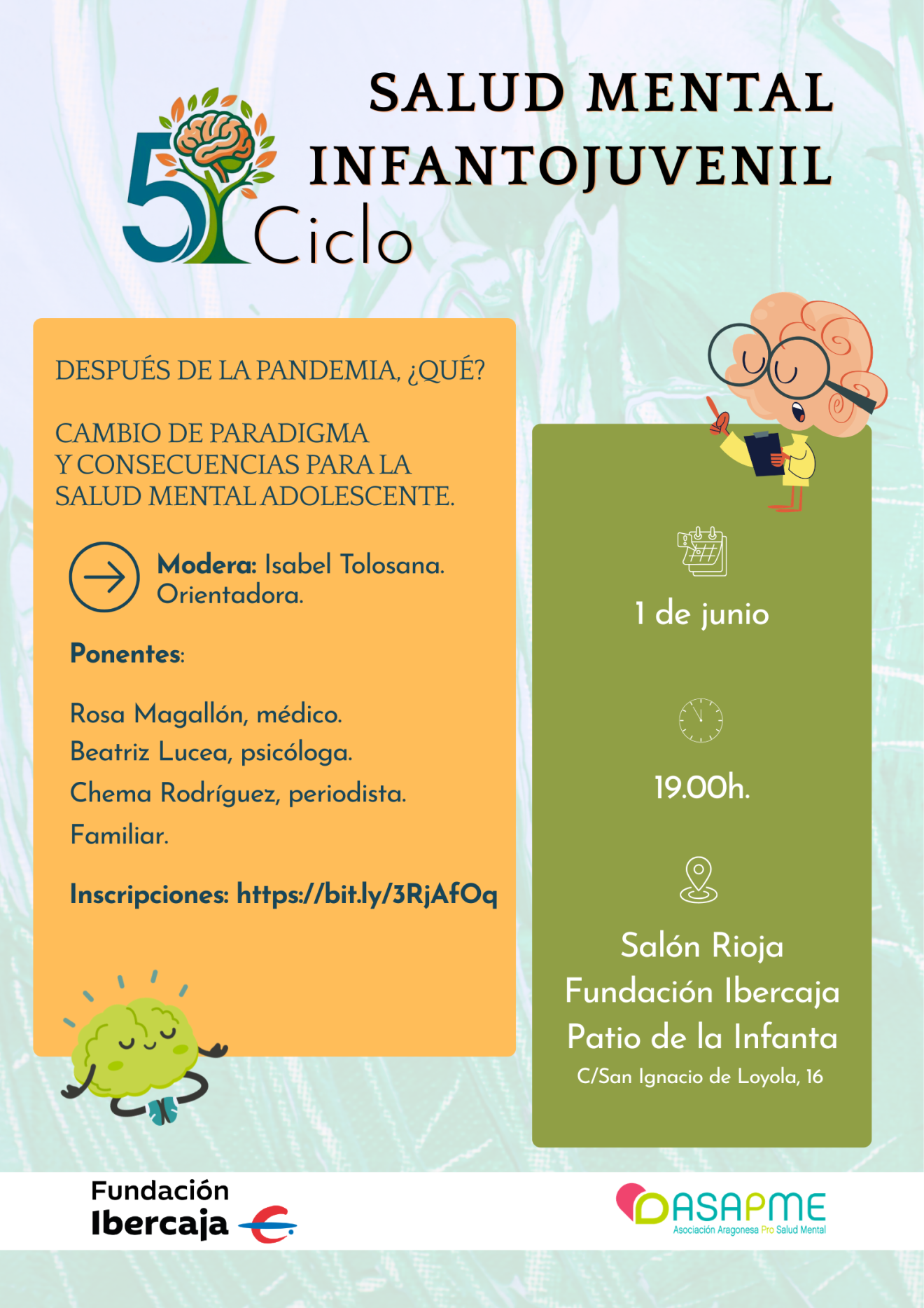 Asapme invita a participar en el V Ciclo de Salud Mental Infantojuvenil
